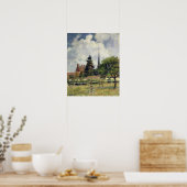 Pissarro - Kerk in Eragny 1884 Poster (Keuken)