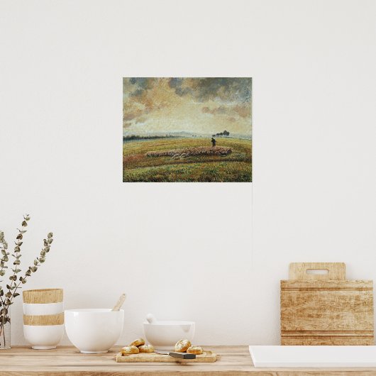 Pissarro - koppel schapen 1902 poster (Keuken)