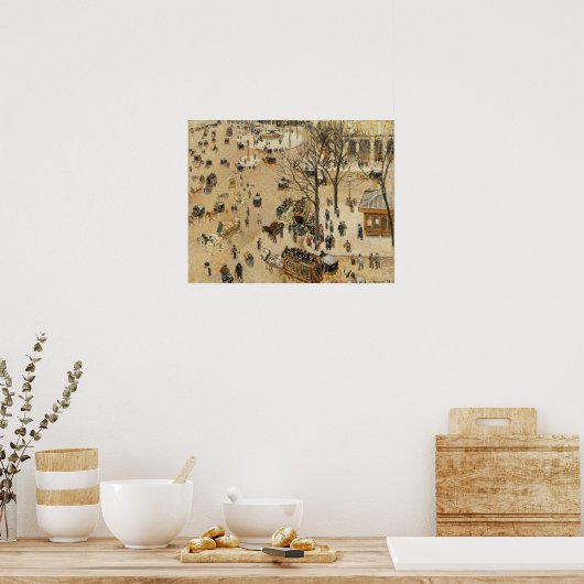 Pissarro - La Place du Theater Francais Poster (Keuken)