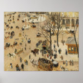 Pissarro - La Place du Theater Francais Poster (Voorkant)