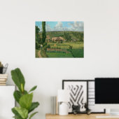 Pissarro Landscape Les Patis Famous Art Poster (Thuiskantoor)