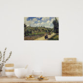 Pissarro - Landschap nabij de weg van de Auvers Poster (Keuken)
