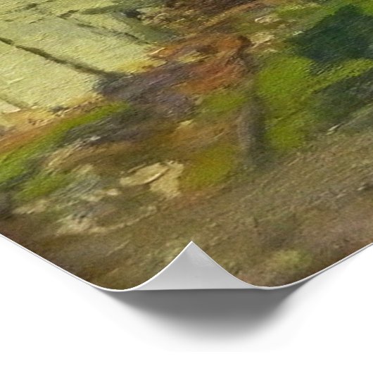 Pissarro - Louveciennes met Mont Valerien in de ru Poster (Hoek)