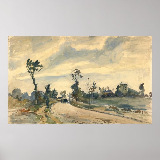 Pissarro - Louveciennes Route de Saint-Germain Poster (Voorkant)