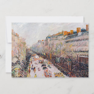 Pissarro - Montmartre, Carnaval op de Boulevard Bedankkaart