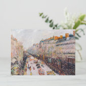 Pissarro - Montmartre, Carnaval op de Boulevard Bedankkaart (Staand voorkant)