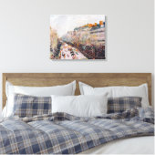 Pissarro - Montmartre, Carnaval op de Boulevard Canvas Afdruk (Insitu (Slaapkamer))
