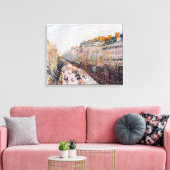 Pissarro - Montmartre, Carnaval op de Boulevard Canvas Afdruk (Insitu (Woonkamer))