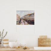 Pissarro - Montmartre, Carnaval op de Boulevard Poster (Keuken)