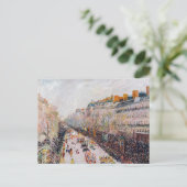 Pissarro - Montmartre, Mardi Gras op de Boulevard Briefkaart (Staand voorkant)