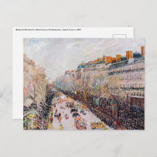 Pissarro - Montmartre, Mardi Gras op de Boulevard Briefkaart