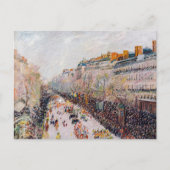 Pissarro - Montmartre, Mardi Gras op de Boulevard Briefkaart (Voorkant)