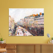 Pissarro - Montmartre, Mardi Gras op de Boulevard Canvas Afdruk (Insitu (Woonkamer))