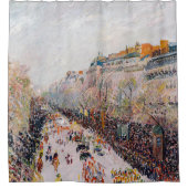 Pissarro - Montmartre, Mardi Gras op de Boulevard Douchegordijn (Voorkant)