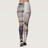 Pissarro - Montmartre, Mardi Gras op de Boulevard Leggings (Achterkant)