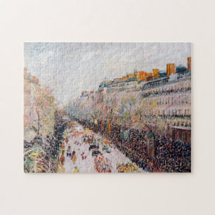 Pissarro - Montmartre, Mardi Gras op de Boulevard Legpuzzel