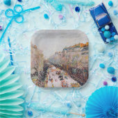 Pissarro - Montmartre, Mardi Gras op de Boulevard Papieren Bordje (Feest)