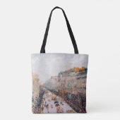 Pissarro - Montmartre, Mardi Gras op de Boulevard Tote Bag (Achterkant)