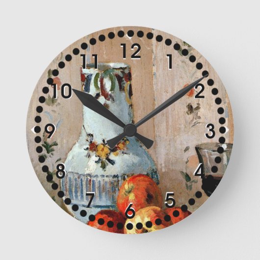 Pissarro: Nog steeds leven met appels en Pitcher Ronde Klok (Voorkant)