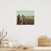 Pissarro - pasteien op de vlaktemom van 1890 poster (Keuken)