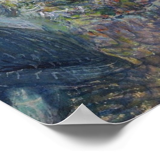 Pissarro - pastoren op het werk 1880 poster (Hoek)