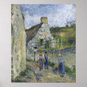 Pissarro - Paved Street at Valhermeil , Auvers Poster (Voorkant)
