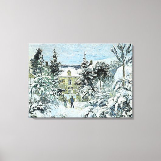 Pissarro - Piette's House in Montfoucault Canvas Afdruk (Voorkant)