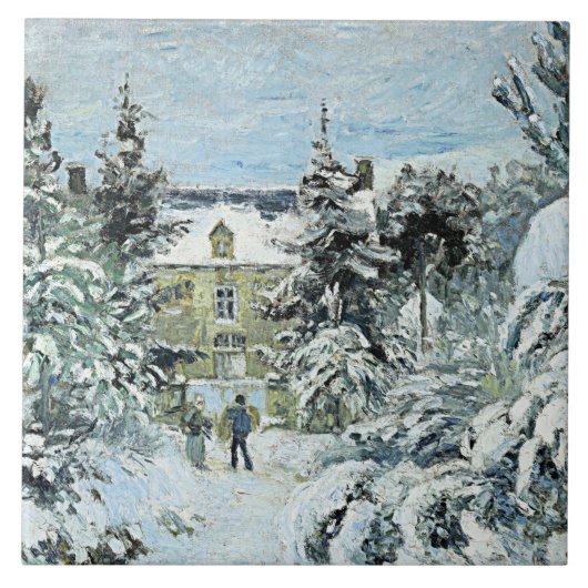 Pissarro - Piette's House in Montfoucault Tegeltje (Voorkant)
