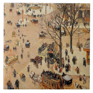 Pissarro - Place du Theatre, Francais Tegeltje