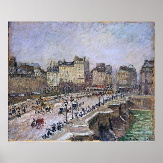 Pissarro - Pont Neuf Sneeuweffect 1902 Poster (Voorkant)