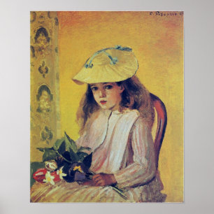 pissarro - portret van Jeanne 1872 Poster