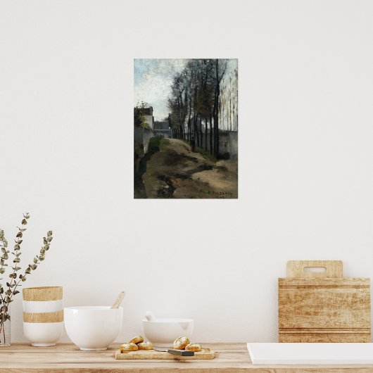 Pissarro - Road Winter 1862 Poster (Keuken)