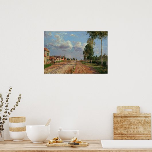 Pissarro - Route de Versailles Rocquencourt Poster (Keuken)