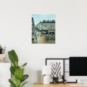 Pissarro - Rue Saint-Honore Middag Regeneffect Poster (Thuiskantoor)