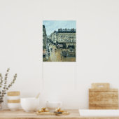 Pissarro - Rue Saint-Honore Middag Regeneffect Poster (Keuken)