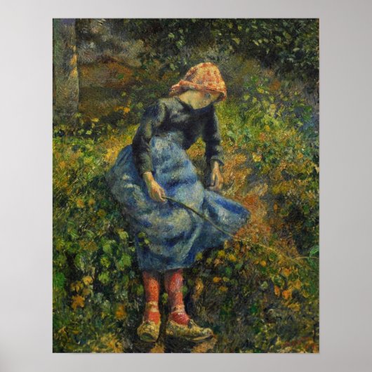 Pissarro - Shepherdess (Young Peasant Girl) 1881 Poster (Voorkant)