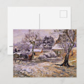 Pissarro - sneeuw op Montfoucault Briefkaart (Voorkant / Achterkant)