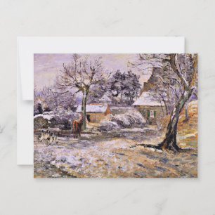 Pissarro - sneeuw op Montfoucault Briefkaart