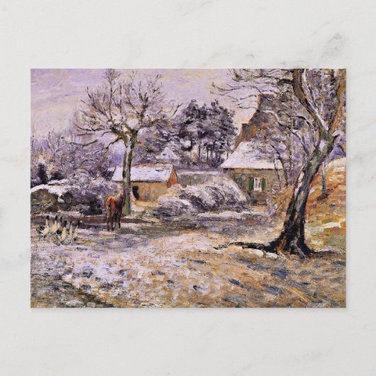 Pissarro - sneeuw op Montfoucault Briefkaart (Voorkant)