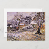 Pissarro - sneeuw op Montfoucault Briefkaart (Voorkant / Achterkant)