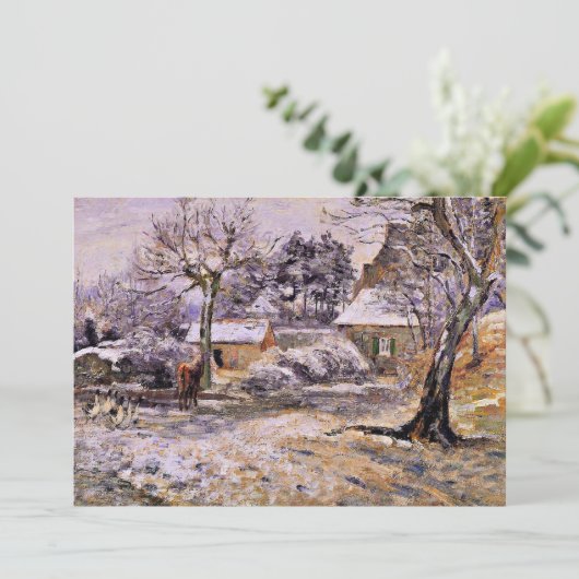 Pissarro - sneeuw op Montfoucault Kaart (Staand voorkant)
