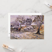 Pissarro - sneeuw op Montfoucault Kaart (Voorkant / Achterkant in situ)