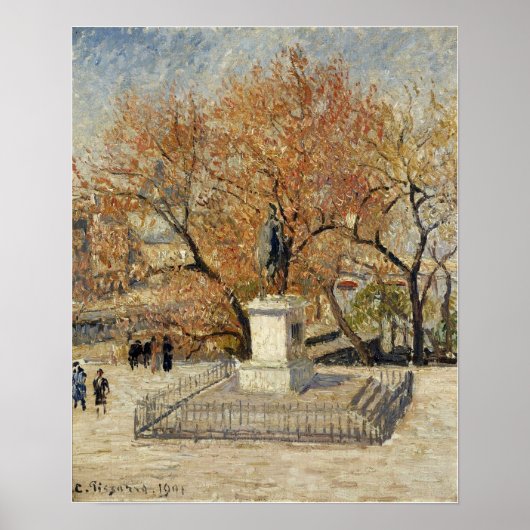 Pissarro - Standbeeld van Hendrik IV 1901 Poster (Voorkant)