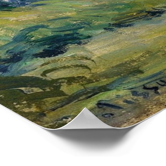 Pissarro - Strollen nabij de waterpas 1877 Poster (Hoek)