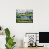 Pissarro - Strollen nabij de waterpas 1877 Poster (Thuiskantoor)