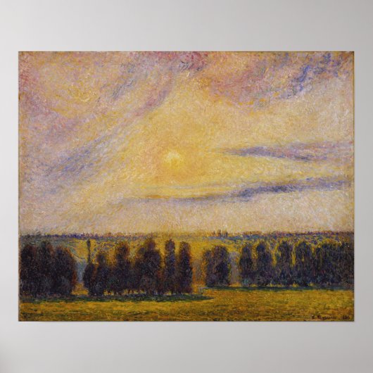 Pissarro - Sunset at Eragny Poster (Voorkant)