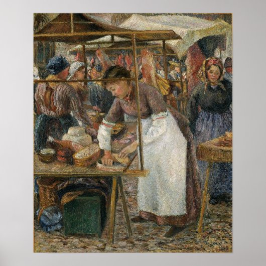 Pissarro - The Pork Butcher 1883 Poster (Voorkant)