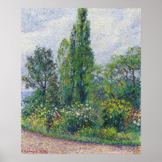 Pissarro - tuin van Octave Mirbeau bij Damps ( eur Poster (Voorkant)