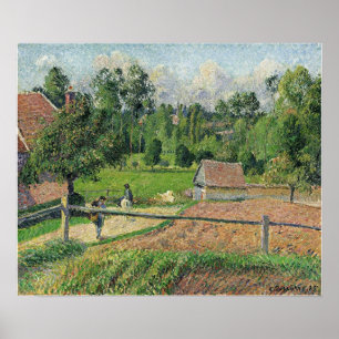 Pissarro - Uitzicht van het venstergom 1885 van ku Poster
