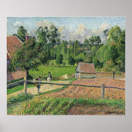 Pissarro - Uitzicht van het venstergom 1885 van ku Poster (Voorkant)